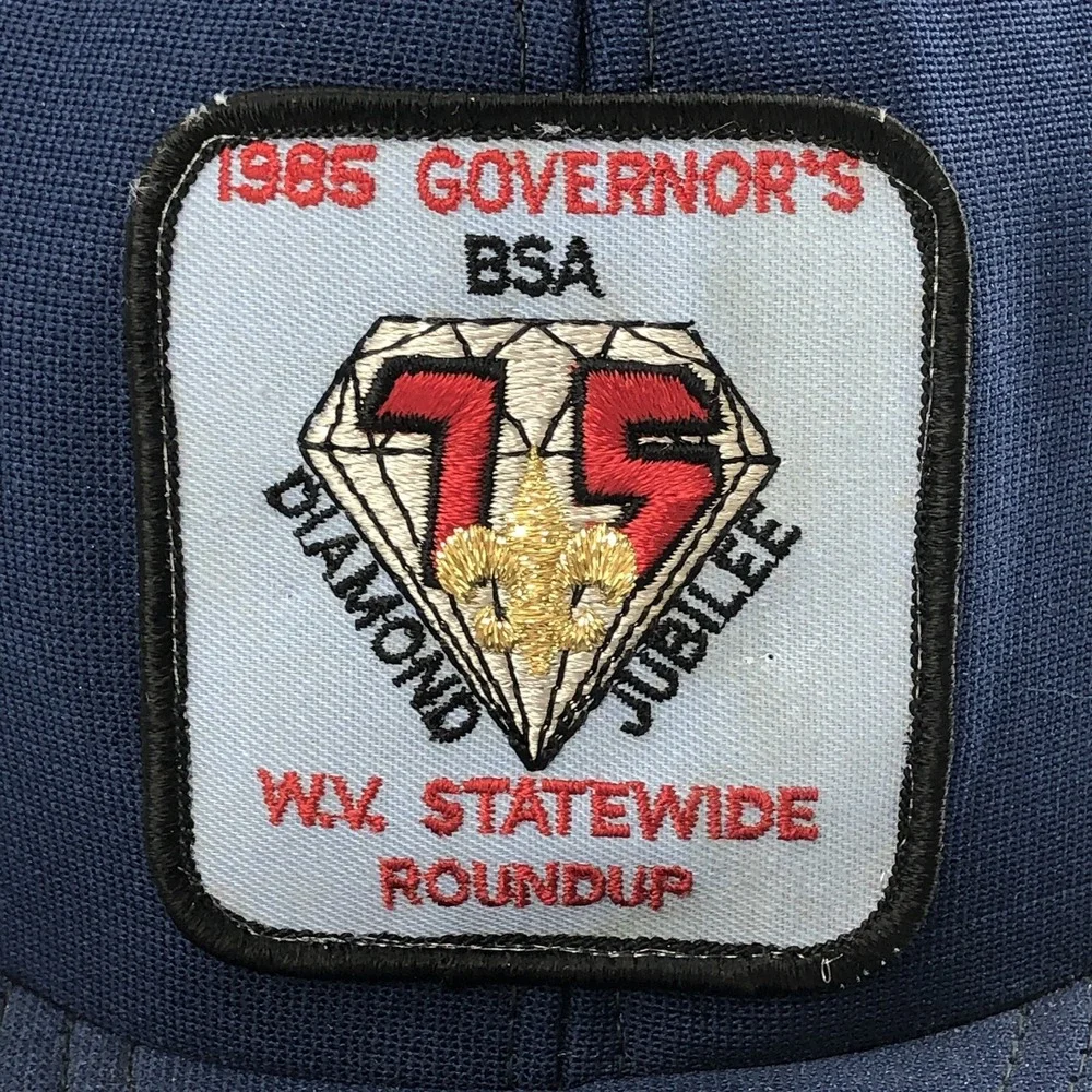 Vintage Trucker Hat‎ Cap Snap Back USA Patch 80s Diamond Jubilee Boy Scouts